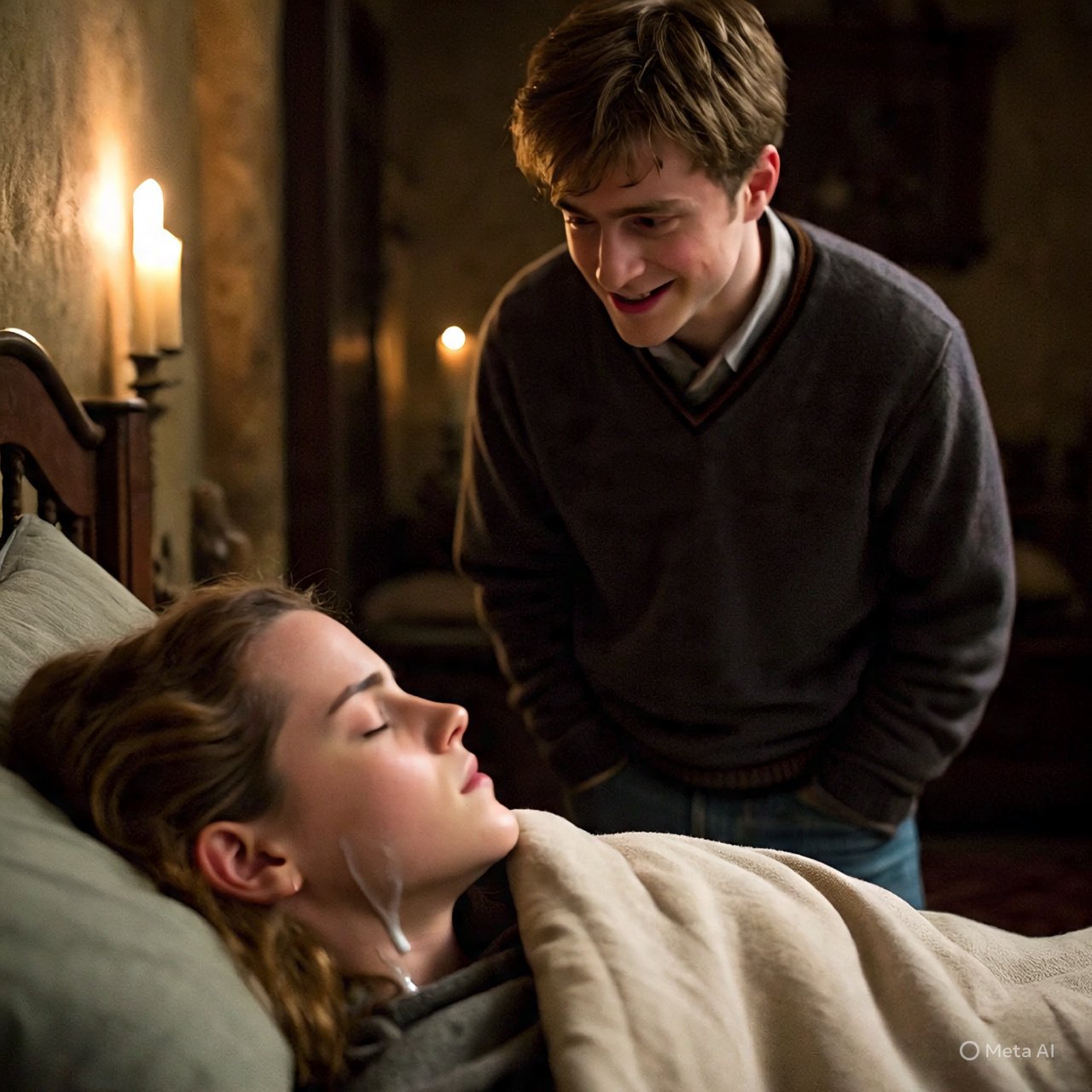 w9JFpwAv Harry had fun when Hermione was sleeping (Harry se divertiu enquanto Hermione dormia) 09.jpg